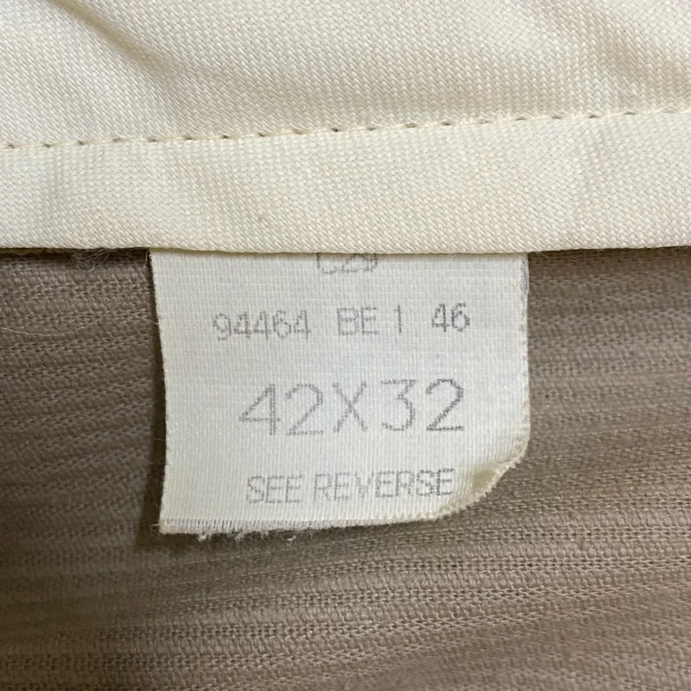 Vtg 80s Haggar Casuals Trousers Mens 40x25 Khaki Tan Wide Wale Corduroy Heritage - Picture 8 of 16